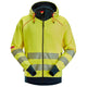 Snickers 2866 ProtecWork, Arc Full Zip Hoodie, Hi-Vis Class 3/2 - Hi-Vis Yellow/Navy