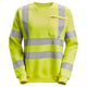 Snickers 2876 ProtecWork, Women's Sweatshirt, Hi-Vis Class 3/2 - Hi-Vis Yellow/Navy