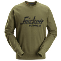 Snickers 2892 Logo Sweatshirt - Khaki Green
