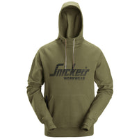 Snickers 2894 Logo Hoodie - Khaki Green
