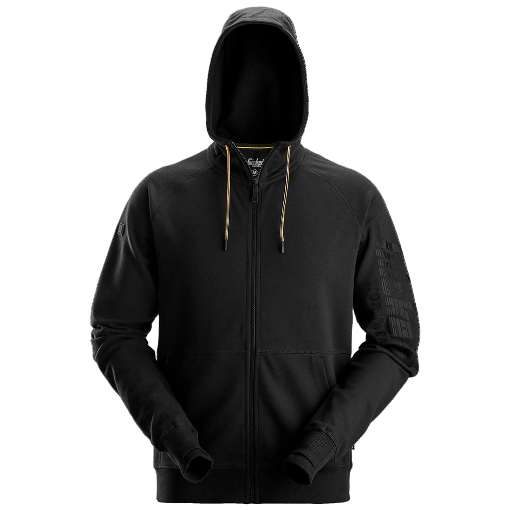 Snickers 2895 Logo Full-Zip Hoodie - Black
