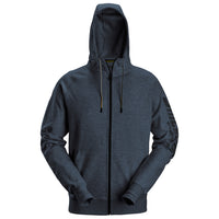 Snickers 2895 Logo Full-Zip Hoodie - Dark Navy Melange