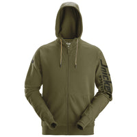 Snickers 2895 Logo Full-Zip Hoodie - Khaki Green