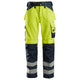 Snickers 3333 Hi-Vis Class 2, Trousers - Hi-Vis Yellow/Navy