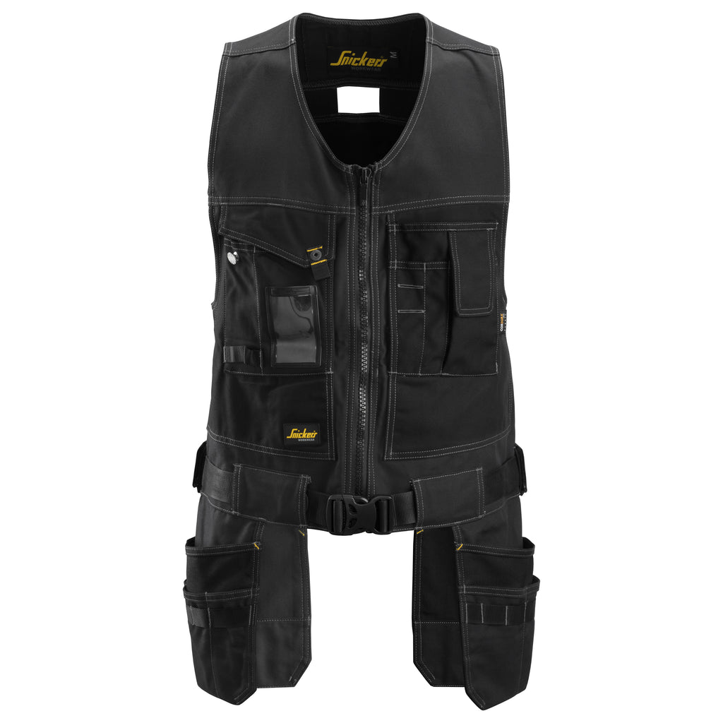 Snickers 4254 AllroundWork, Toolvest Canvas Stretch Holster Pockets - Black/Black