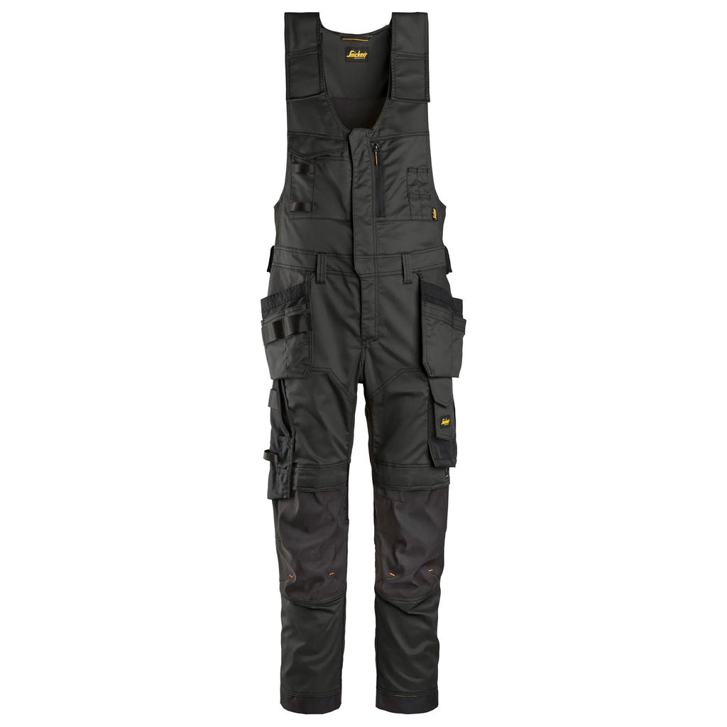 Snickers 6012 Allroundwork Stretch Onepiece Trousers Holster Pockets Black Black Main