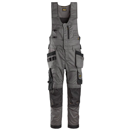 Snickers 6012 Allroundwork Stretch Onepiece Trousers Holster Pockets Steel Grey Black Main