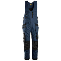 Snickers 6014 Allroundwork Canvas Stretch Onepiece Trousers Holster Pockets Navy Black Main