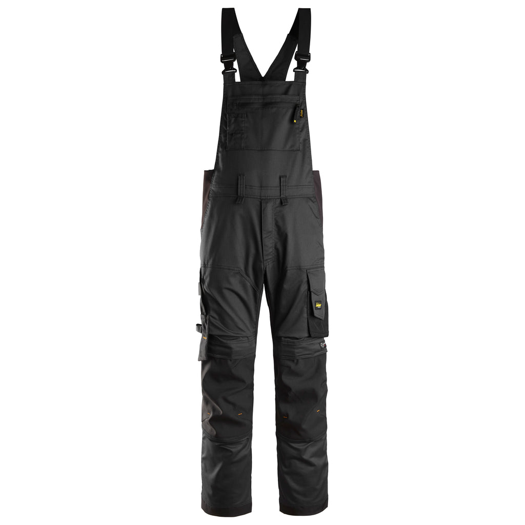 Snickers 6051 Allroundwork Stretch Bib Brace Trousers Black Black Main