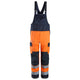 Snickers 6064 Protecwork Bib Brace Trousers Highvis Class 2 Hi Vis Orange Navy Main