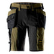 Snickers 6118 AllroundWork, Stretch Shorts Holster Pockets - Khaki Green/Black