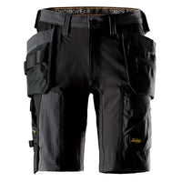 Snickers 6118 AllroundWork, Stretch Shorts Holster Pockets - Steel Grey/Black