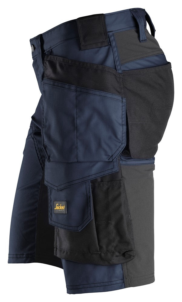 Snickers Allroundwork 6141 Stretch Slim Fit Shorts With Holster Pockets Navy / Black