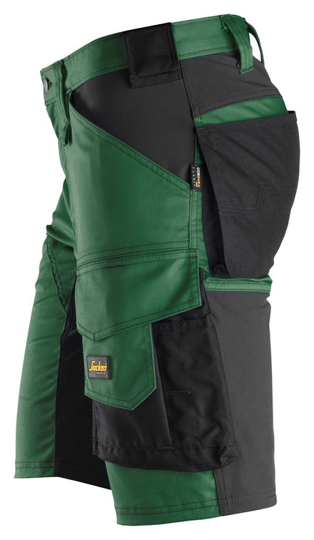 Snickers Allroundwork 6143 Stretch Slim Fit Shorts Forest Green / Black