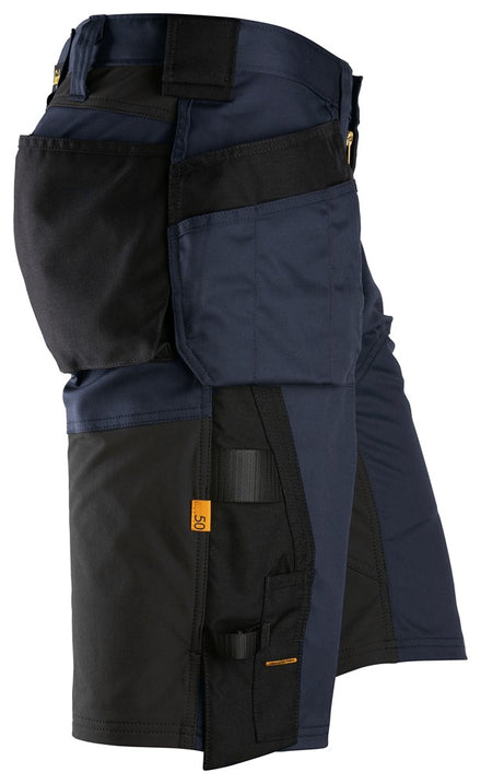 Snickers Allroundwork 6151 Stretch Loose Fit Work Shorts With Holster Pockets Navy / Black