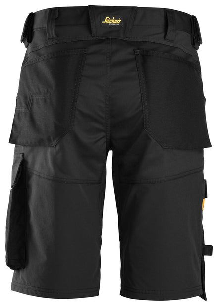 Snickers Allroundwork 6153 Stretch Loose Fit Work Shorts Black / Black