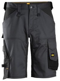 Snickers Allroundwork 6153 Stretch Loose Fit Work Shorts Steel Grey / Black