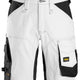 Snickers Allroundwork 6153 Stretch Loose Fit Work Shorts White / Black