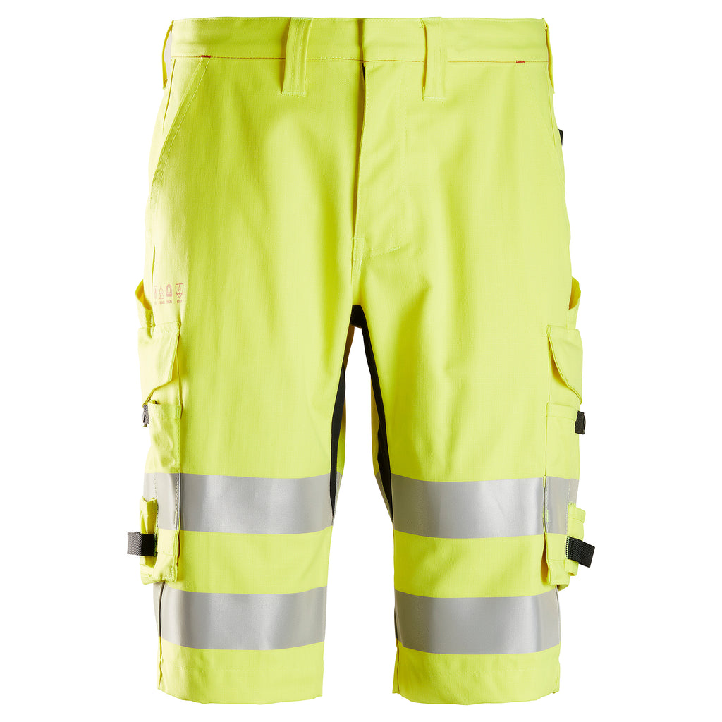Snickers 6160 ProtecWork, Shorts, Hi-Vis Class 1 - Hi-Vis Yellow/Navy
