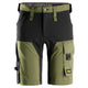 Snickers 6173 AllroundWork, 4-way Stretch Shorts - Khaki Green/Black