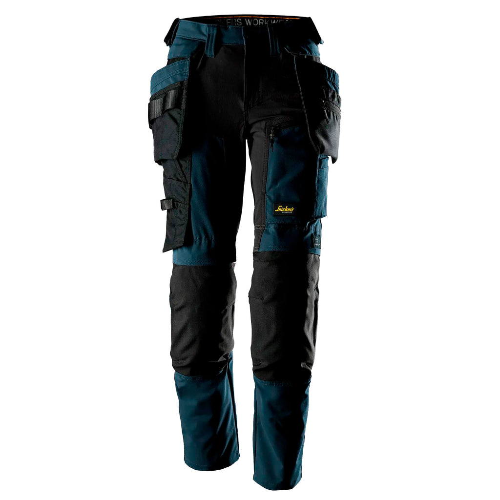 Snickers 6217 Allroundwork Womens Stretch Trousers Detachable Holster Pockets Navy Black Main