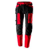 Snickers 6218 Allroundwork Stretch Trousers Holster Pockets Chili Red Black Main