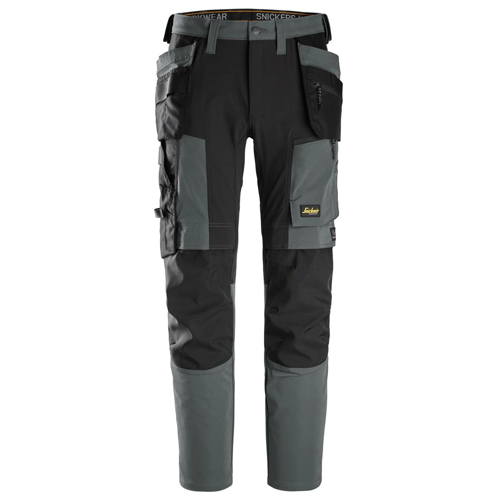 Snickers Workwear 6218 AllroundWork Stretch Trousers Holster Pockets | Grey/Black