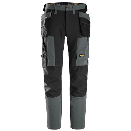 Snickers Workwear 6218 AllroundWork Stretch Trousers Holster Pockets | Grey/Black