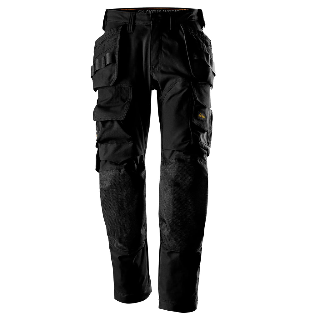 Snickers 6223 Allroundwork Floorlayer Trousers Holster Pockets Black Black Main
