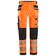 Snickers 6232 Highvis Class 2 4Way Stretch Trousers Holster Pockets Hi Vis Orange Black Main