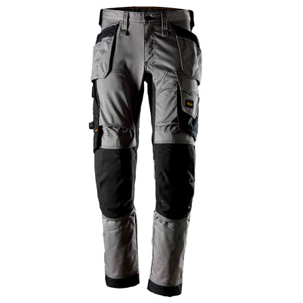 Snickers 6241 Allroundwork Stretch Trousers Holster Pockets Grey Black Main