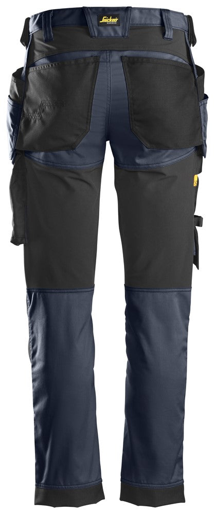 Snickers Allroundwork 6241 Stretch Slim Fit Trousers With Holster Pockets Navy / Black