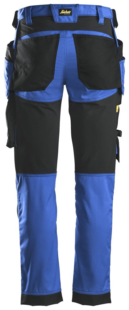 Snickers Allroundwork 6241 Stretch Slim Fit Trousers With Holster Pockets True Blue / Black