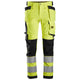 Snickers 6243 Hi-Vis Class 2, Stretch Trousers Holster Pockets - Hi-Vis Yellow/Black