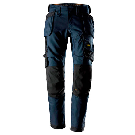 Snickers 6244 Allroundwork Canvas Stretch Trousers Holster Pockets Navy Black Main