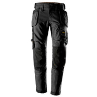 Snickers 6244 Allroundwork Canvas Stretch Trousers Holster Pockets Steel Grey Black Main