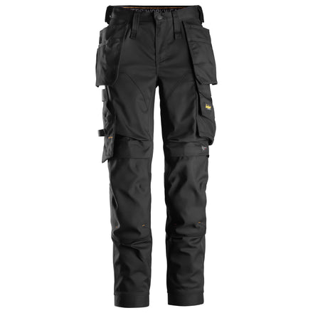 Snickers 6247 Allroundwork Womens Stretch Trousers Holster Pockets Black Black Main