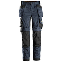Snickers 6247 Allroundwork Womens Stretch Trousers Holster Pockets Navy Black Main