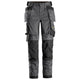 Snickers 6247 Allroundwork Womens Stretch Trousers Holster Pockets Steel Grey Black Main
