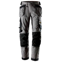 Snickers 6251 Allroundwork Stretch Loose Fit Work Trousers Holster Pockets Grey Black Main