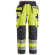 Snickers 6261 Protecwork Work Trousers Holster Pockets Equal Leg Pockets Highvis Class 2 Hi Vis Yellow Navy Main