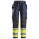Snickers 6263 Protecwork Work Trousers Holster Pockets Highvis Class 1 Navy Hi Vis Yellow Main