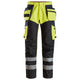 Snickers 6265 Protecwork Trousers Reinforced Holster Pockets Highvis Class 1 Hi Vis Yellow Navy Main