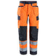 Snickers 6266 Protecwork Work Trousers Holster Pockets Highvis Class 2 Hi Vis Orange Navy Main