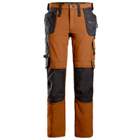 Snickers 6271 Allroundwork Full Stretch Trouser Holster Pockets Brown Black Main