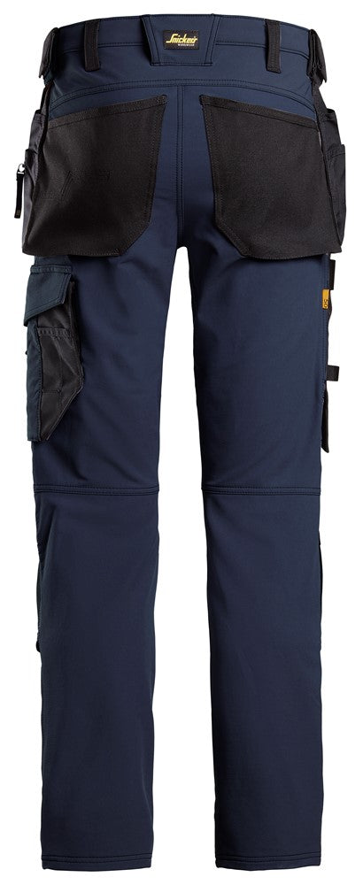 Snickers Allroundwork 6271 Full Stretch Trousers With Holster Pockets Navy / Black