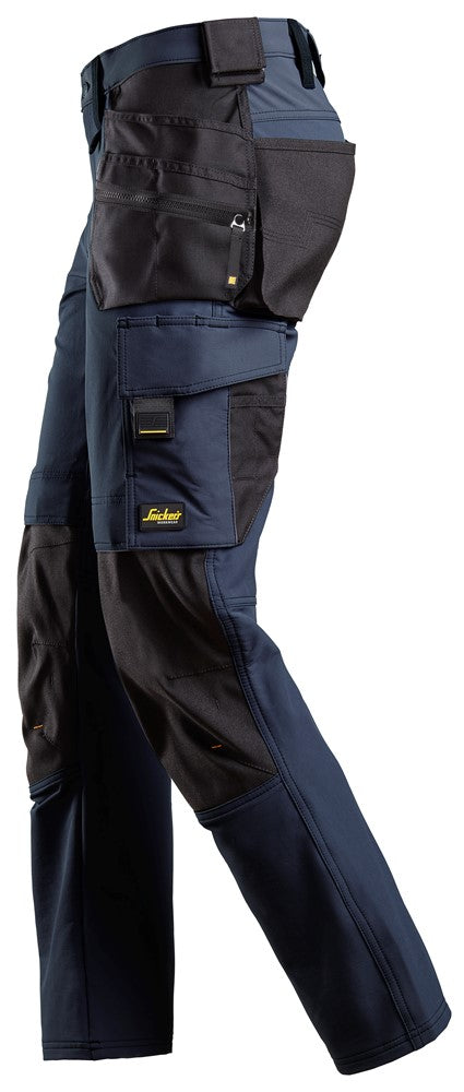 Snickers Allroundwork 6271 Full Stretch Trousers With Holster Pockets Navy / Black