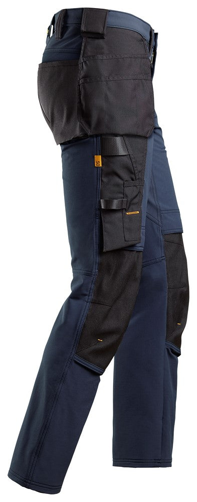 Snickers Allroundwork 6271 Full Stretch Trousers With Holster Pockets Navy / Black