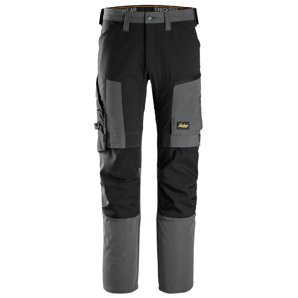 Snickers 6318 Allroundwork Stretch Trousers Steel Grey Black Main