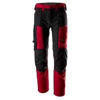 Snickers 6318 AllroundWork, Stretch Trousers - Chili Red/Black
